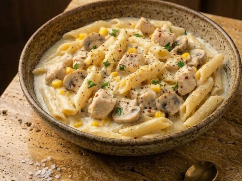 Cheesy White Sauce Pasta